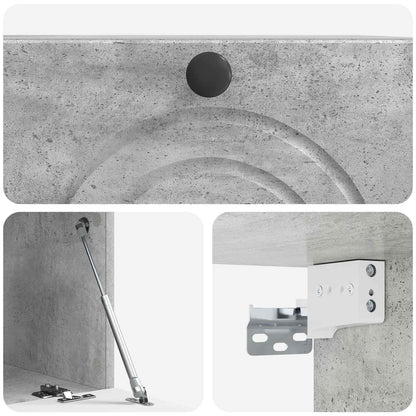 vidaXL Wall-Mounted TV Cabinet Concrete Grey 59.5 x 41 x 30 cm
