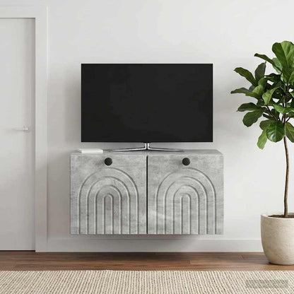 vidaXL Wall-Mounted TV Cabinet Concrete Grey 59.5 x 41 x 30 cm