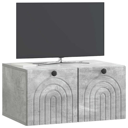 vidaXL Wall-Mounted TV Cabinet Concrete Grey 59.5 x 41 x 30 cm