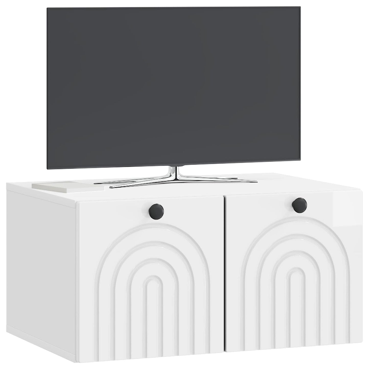 vidaXL Wall-Mounted TV Cabinet High Gloss White 59.5 x 41 x 30 cm
