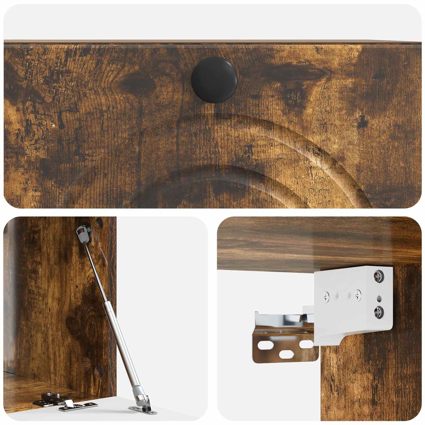 vidaXL Wall-Mounted TV Cabinet Smoked Oak 59.5 x 41 x 30 cm