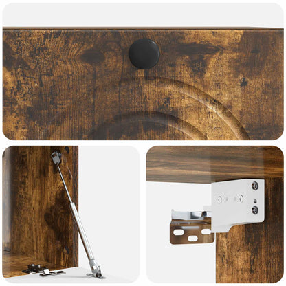 vidaXL Wall-Mounted TV Cabinet Smoked Oak 59.5 x 41 x 30 cm