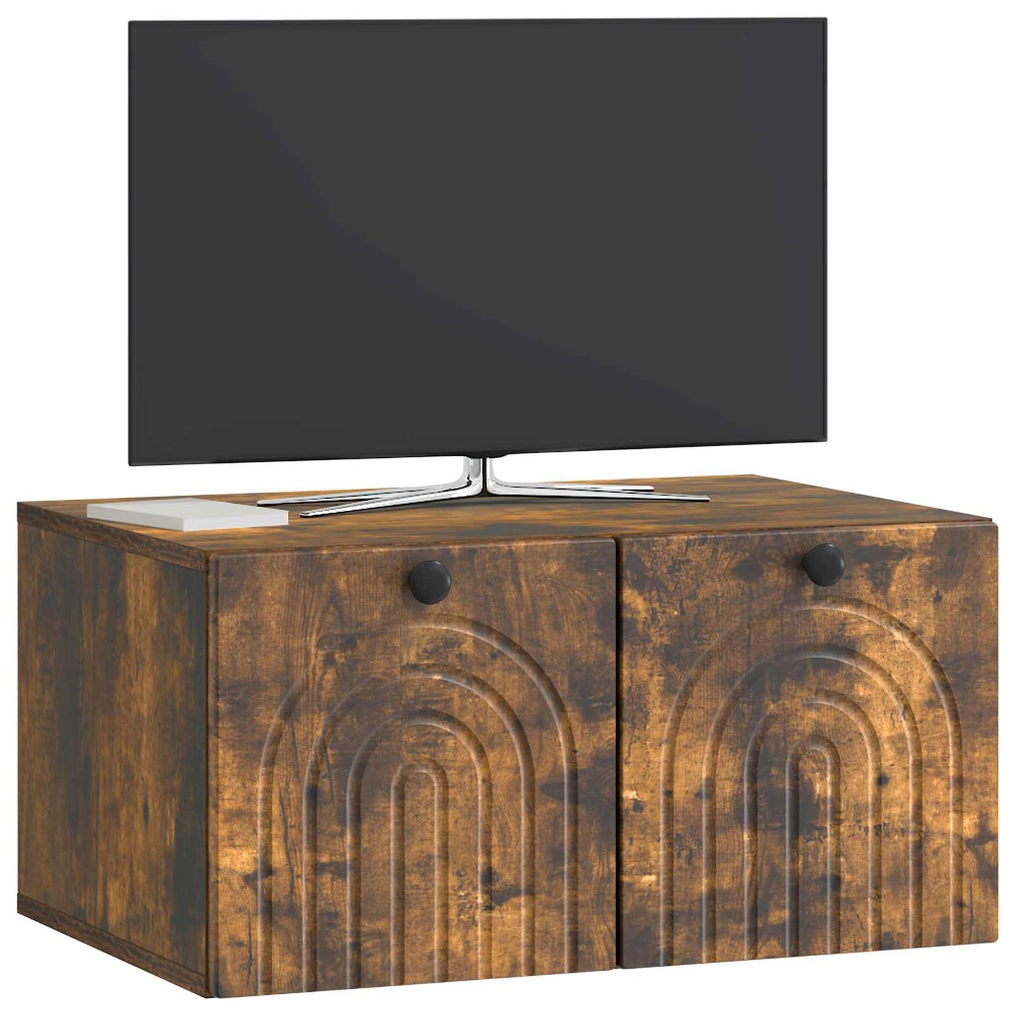 vidaXL Wall-Mounted TV Cabinet Smoked Oak 59.5 x 41 x 30 cm