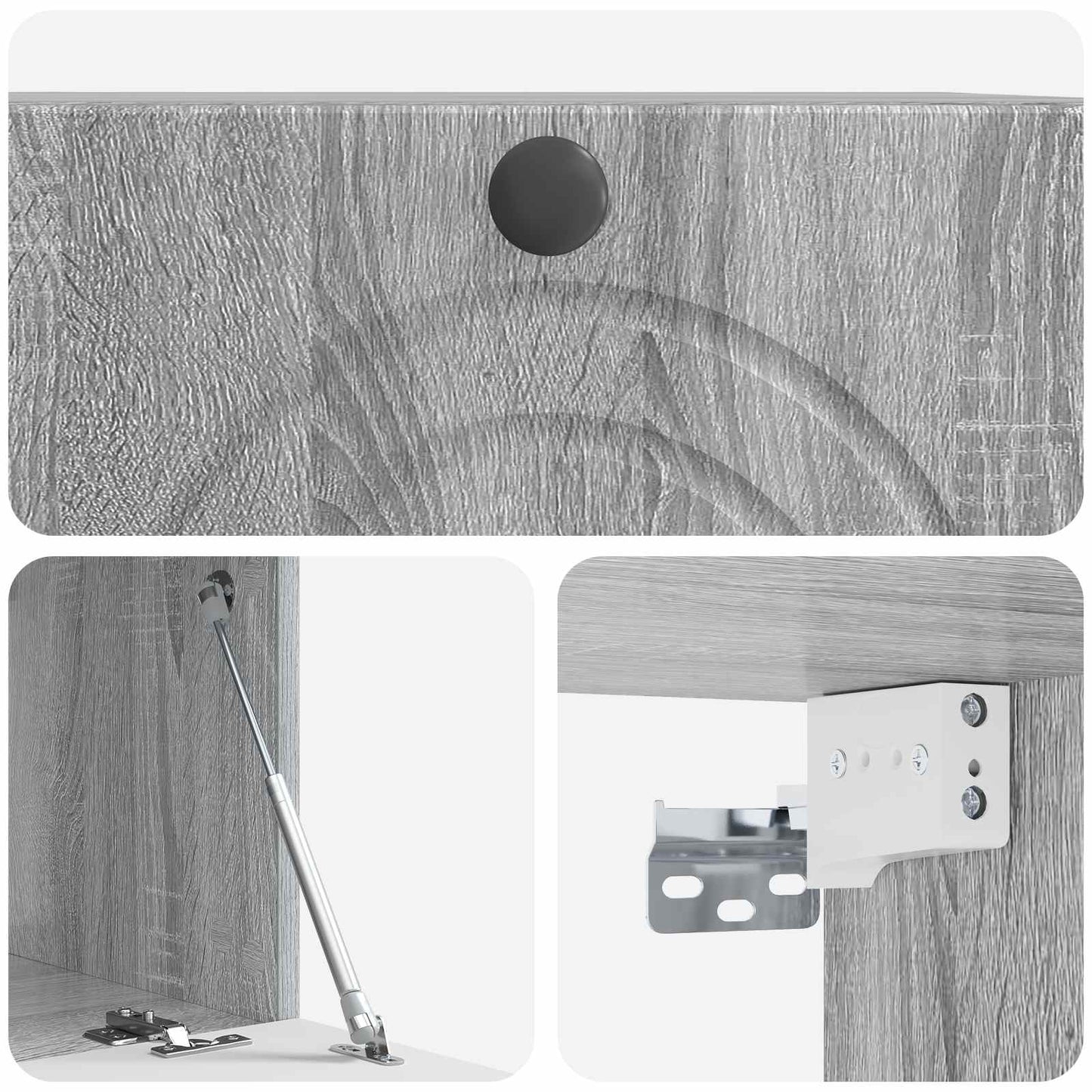 vidaXL Wall-Mounted TV Cabinet Grey Sonoma 59.5 x 41 x 30 cm