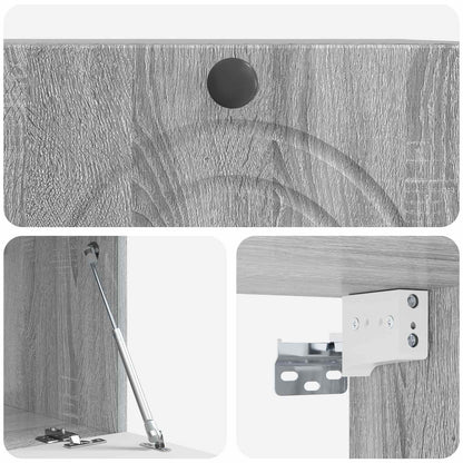 vidaXL Wall-Mounted TV Cabinet Grey Sonoma 59.5 x 41 x 30 cm
