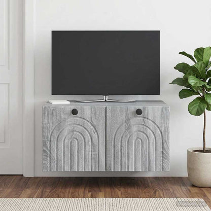 vidaXL Wall-Mounted TV Cabinet Grey Sonoma 59.5 x 41 x 30 cm