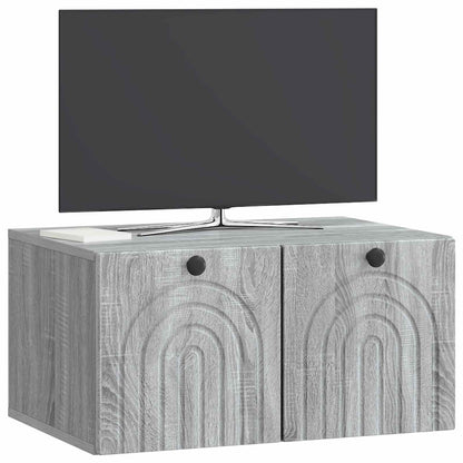 vidaXL Wall-Mounted TV Cabinet Grey Sonoma 59.5 x 41 x 30 cm