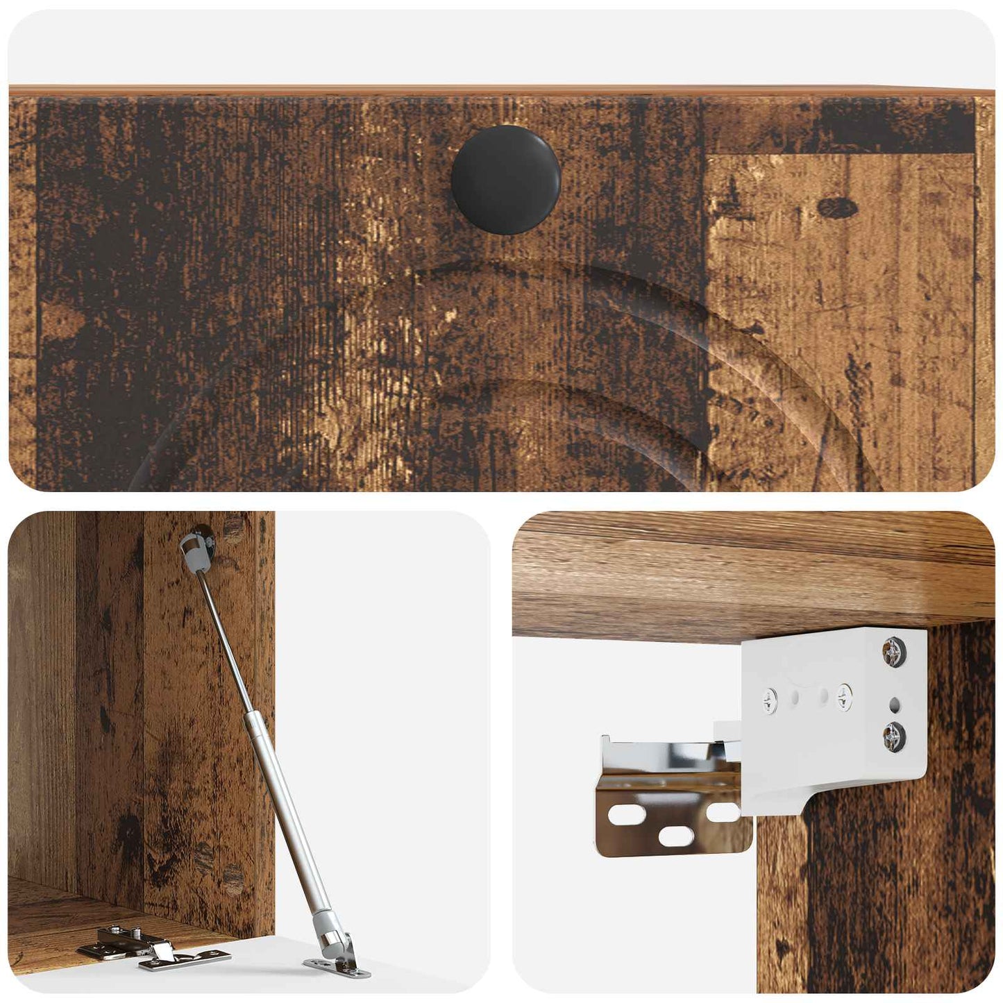 vidaXL Wall-Mounted TV Cabinet Wall-mounted Old Wood 59.5 x 41 x 30 cm