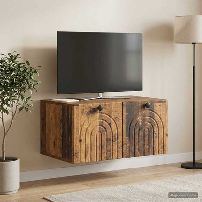 vidaXL Wall-Mounted TV Cabinet Wall-mounted Old Wood 59.5 x 41 x 30 cm