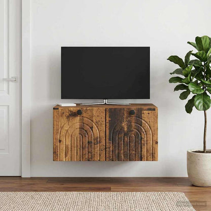 vidaXL Wall-Mounted TV Cabinet Wall-mounted Old Wood 59.5 x 41 x 30 cm
