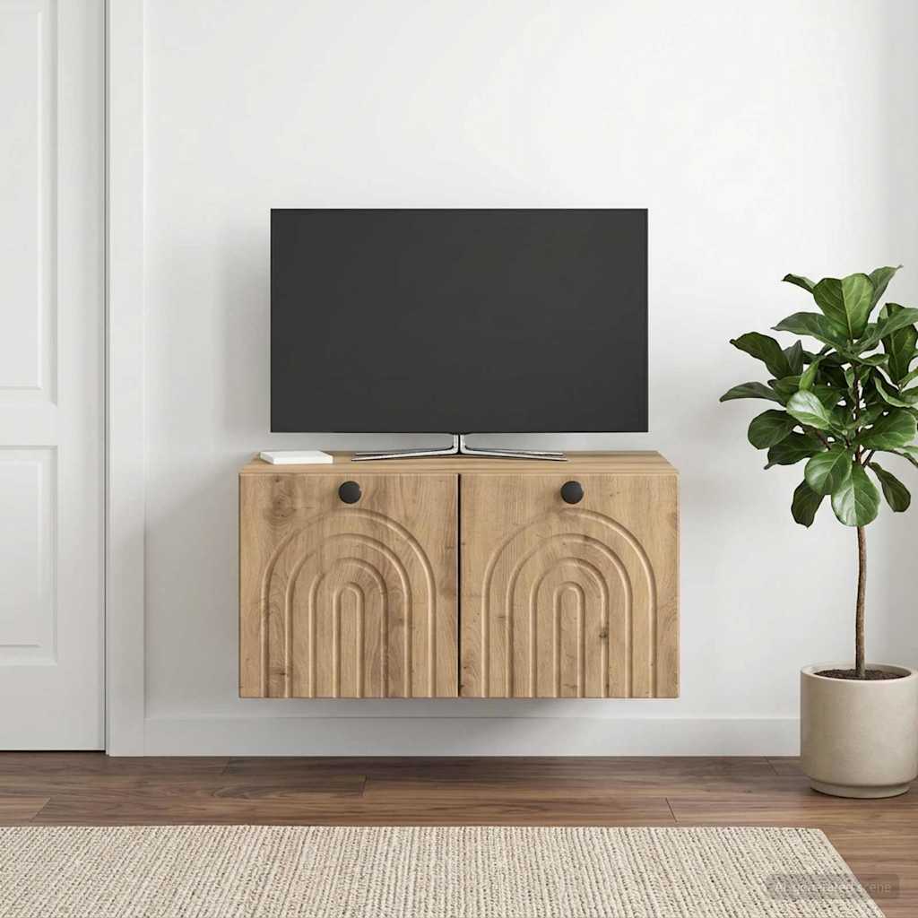 vidaXL Wall-Mounted TV Cabinet 59.5 x 41 x 30 cm Artisan Oak