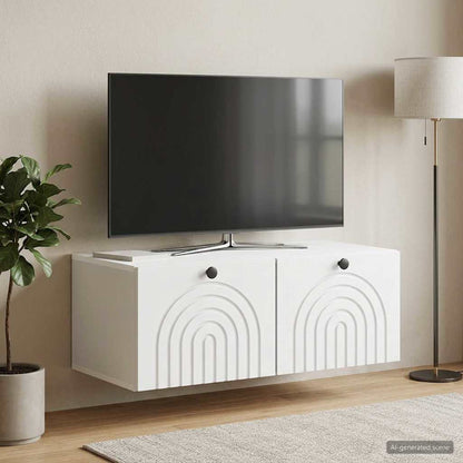 vidaXL Wall-Mounted TV Cabinet White 78.5 x 41 x 30 cm Engineered Wood