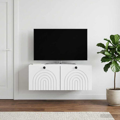 vidaXL Wall-Mounted TV Cabinet White 78.5 x 41 x 30 cm Engineered Wood