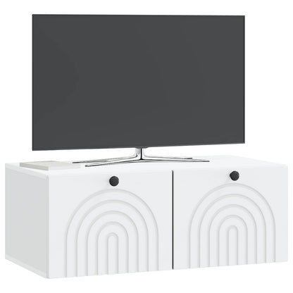 vidaXL Wall-Mounted TV Cabinet White 78.5 x 41 x 30 cm Engineered Wood