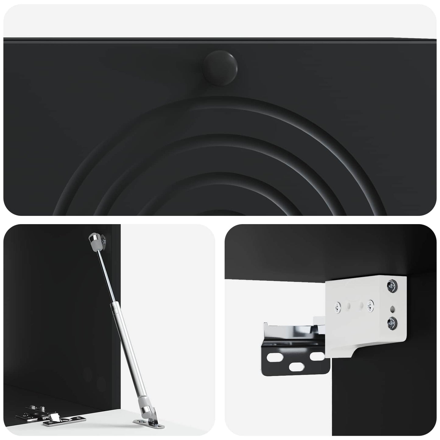 vidaXL Wall-Mounted TV Cabinet Black 78.5 x 41 x 30 cm Engineered Wood