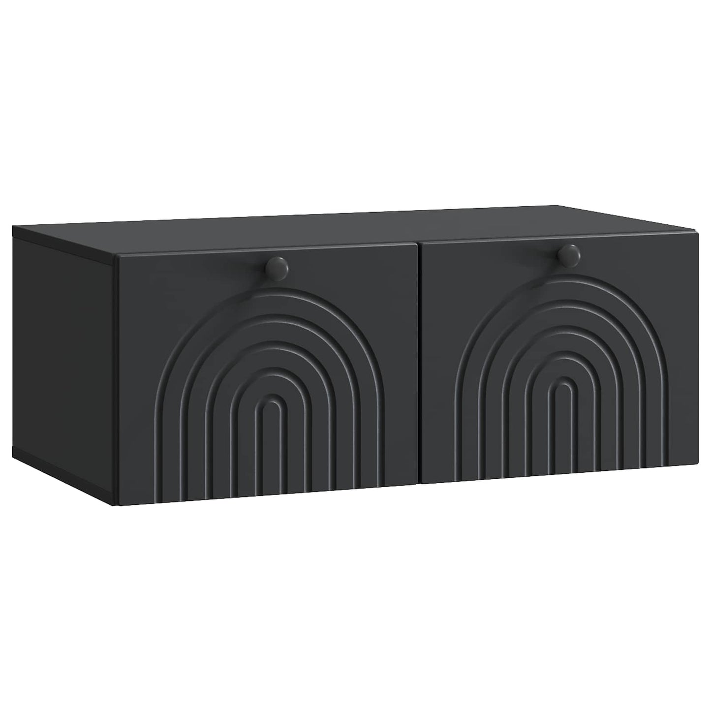 vidaXL Wall-Mounted TV Cabinet Black 78.5 x 41 x 30 cm Engineered Wood