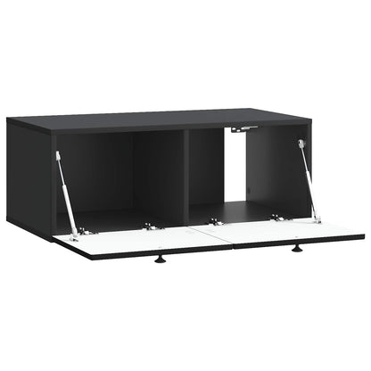 vidaXL Wall-Mounted TV Cabinet Black 78.5 x 41 x 30 cm Engineered Wood