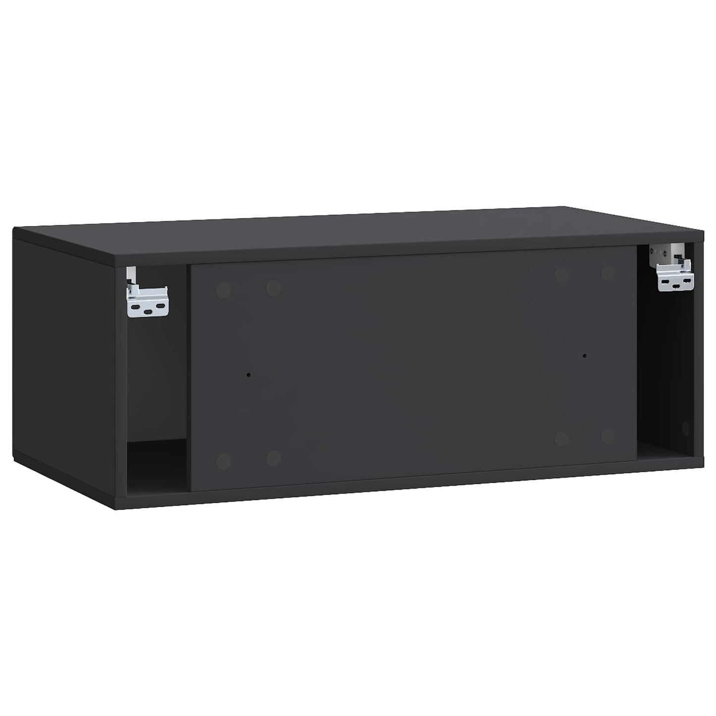 vidaXL Wall-Mounted TV Cabinet Black 78.5 x 41 x 30 cm Engineered Wood