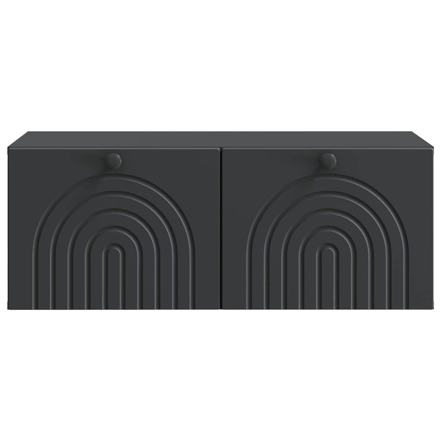 vidaXL Wall-Mounted TV Cabinet Black 78.5 x 41 x 30 cm Engineered Wood