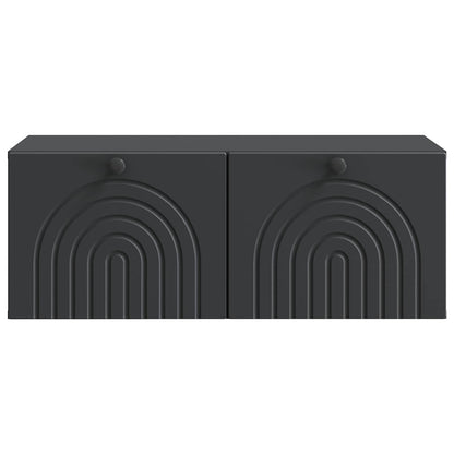 vidaXL Wall-Mounted TV Cabinet Black 78.5 x 41 x 30 cm Engineered Wood