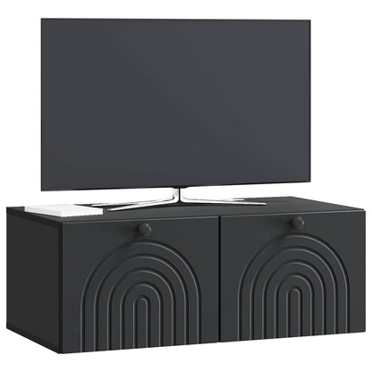 vidaXL Wall-Mounted TV Cabinet Black 78.5 x 41 x 30 cm Engineered Wood