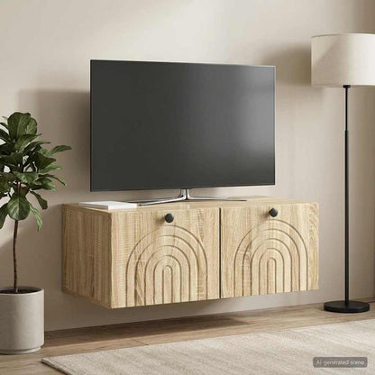vidaXL Wall-Mounted TV Cabinet Sonoma Oak 78.5 x 41 x 30 cm