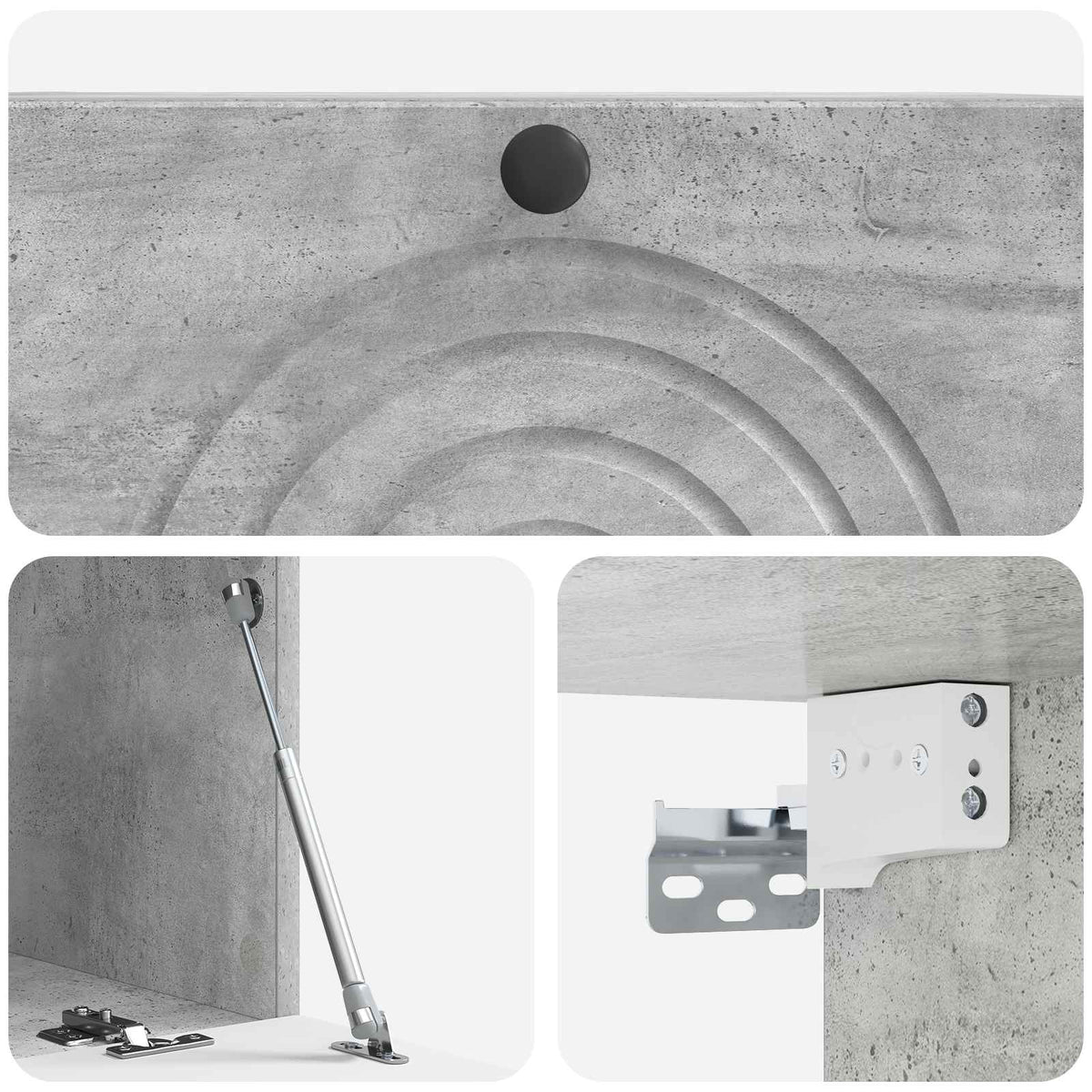 vidaXL Wall-Mounted TV Cabinet Concrete Grey 78.5 x 41 x 30 cm