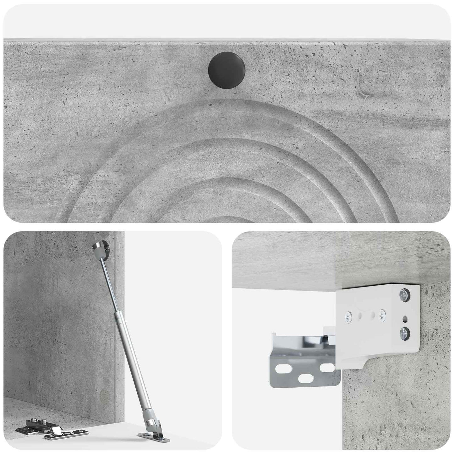 vidaXL Wall-Mounted TV Cabinet Concrete Grey 78.5 x 41 x 30 cm