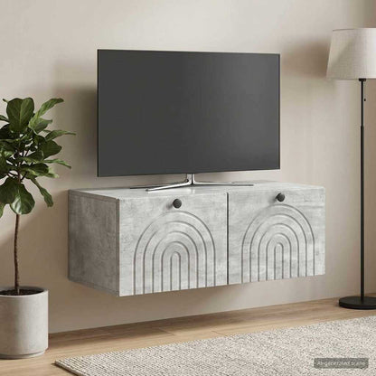 vidaXL Wall-Mounted TV Cabinet Concrete Grey 78.5 x 41 x 30 cm