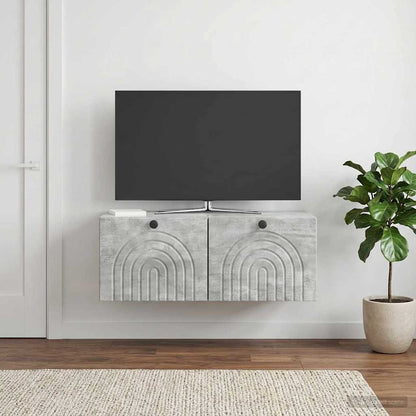 vidaXL Wall-Mounted TV Cabinet Concrete Grey 78.5 x 41 x 30 cm