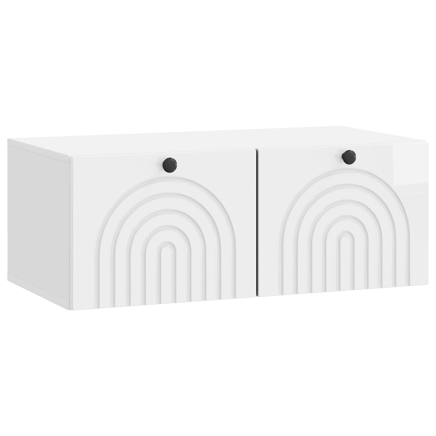 vidaXL Wall-Mounted TV Cabinet High Gloss White 78.5 x 41 x 30 cm