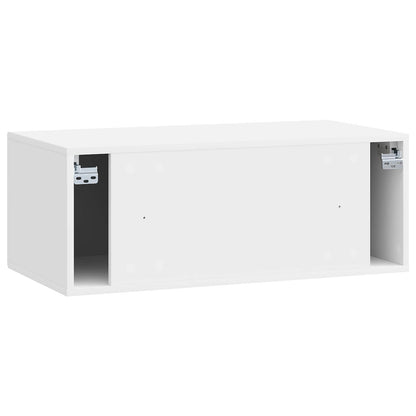 vidaXL Wall-Mounted TV Cabinet High Gloss White 78.5 x 41 x 30 cm