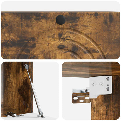 vidaXL Wall-Mounted TV Cabinet Smoked Oak 78.5 x 41 x 30 cm