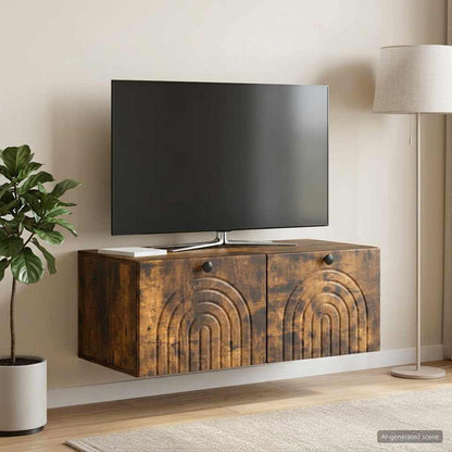 vidaXL Wall-Mounted TV Cabinet Smoked Oak 78.5 x 41 x 30 cm