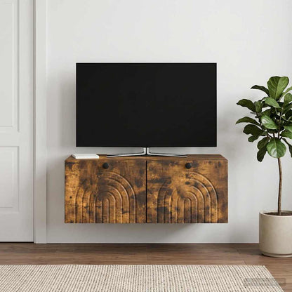 vidaXL Wall-Mounted TV Cabinet Smoked Oak 78.5 x 41 x 30 cm