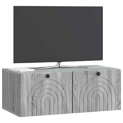 vidaXL Wall-Mounted TV Cabinet Grey Sonoma 78.5 x 41 x 30 cm