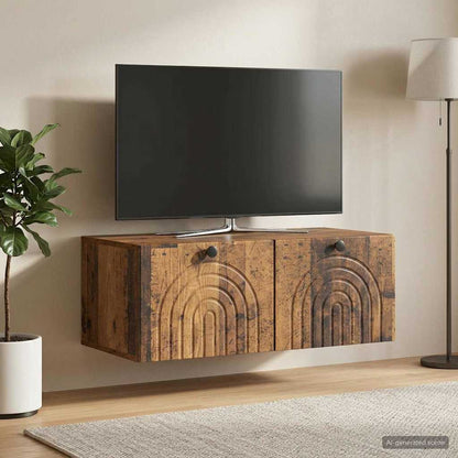 vidaXL Wall-Mounted TV Cabinet Wall-mounted Old Wood 78.5 x 41 x 30 cm