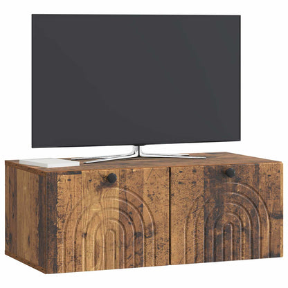 vidaXL Wall-Mounted TV Cabinet Wall-mounted Old Wood 78.5 x 41 x 30 cm