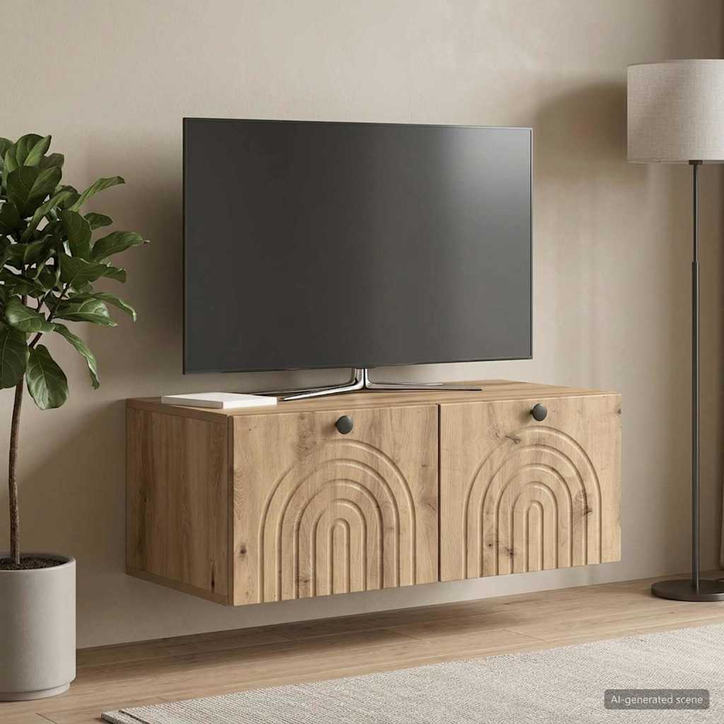 vidaXL Wall-Mounted TV Cabinet 78.5 x 41 x 30 cm Artisan Oak