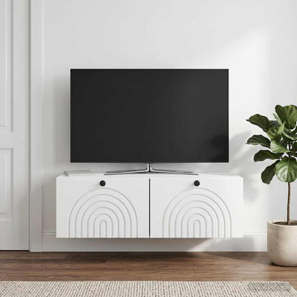 vidaXL Wall-Mounted TV Cabinet White 99 x 41 x 30 cm Engineered Wood