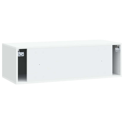 vidaXL Wall-Mounted TV Cabinet White 99 x 41 x 30 cm Engineered Wood