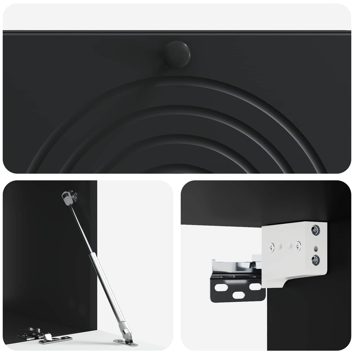 vidaXL Wall-Mounted TV Cabinet Black 99 x 41 x 30 cm Engineered Wood