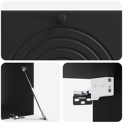 vidaXL Wall-Mounted TV Cabinet Black 99 x 41 x 30 cm Engineered Wood