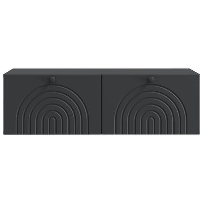 vidaXL Wall-Mounted TV Cabinet Black 99 x 41 x 30 cm Engineered Wood