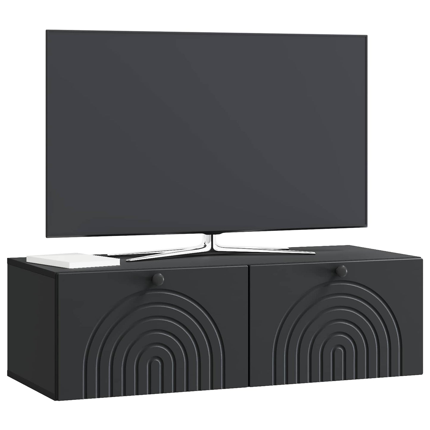 vidaXL Wall-Mounted TV Cabinet Black 99 x 41 x 30 cm Engineered Wood