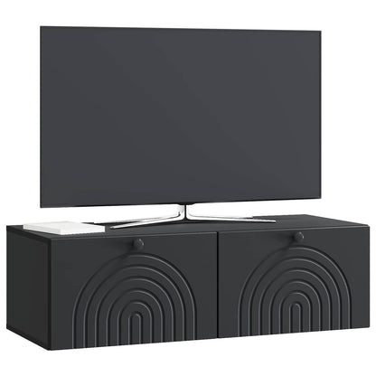 vidaXL Wall-Mounted TV Cabinet Black 99 x 41 x 30 cm Engineered Wood