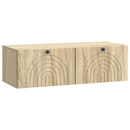 vidaXL Wall-Mounted TV Cabinet Wall-mounted Sonoma Oak 98 x 41 x 30 cm