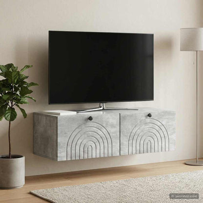 vidaXL Wall-Mounted TV Cabinet Concrete Grey 99 x 41 x 30 cm