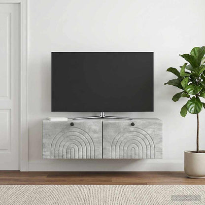 vidaXL Wall-Mounted TV Cabinet Concrete Grey 99 x 41 x 30 cm