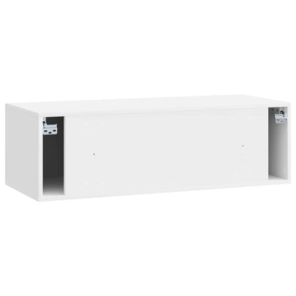 vidaXL Wall-Mounted TV Cabinet High Gloss White 98 x 41 x 30 cm